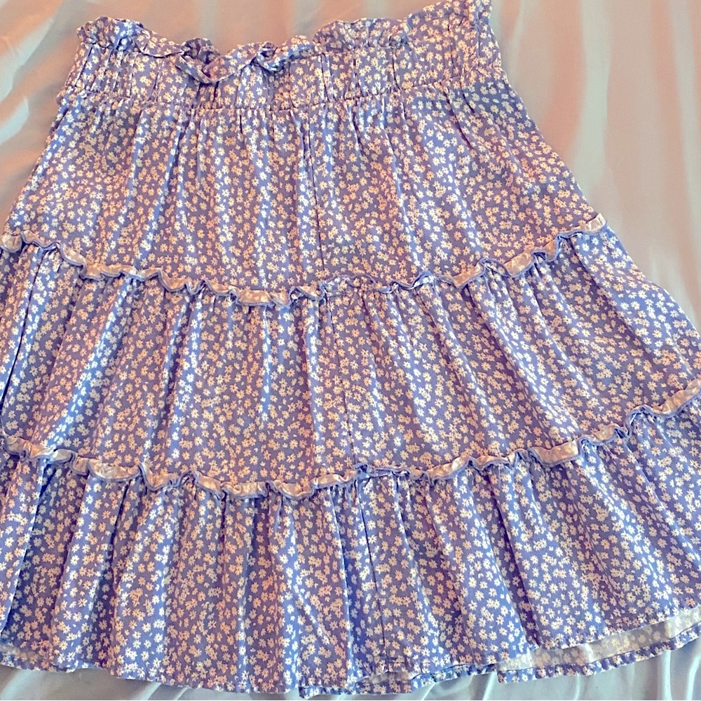 Wild Fable Skirts Wild Fable
Tiered Blue Floral Skirt | Color: Blue